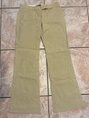 theory flare leg school uniform khaki business casual neutral low/mid rise